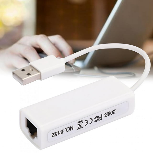 Wchiuoe USB2.0 Ethernet Adapter RJ45 White ABS RTL8152B Chip Computer External Card USB 2.0 Portable Gigabit Ethernet Adapter Supporting