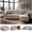 Beige(Thick Sponge), variant on Howcool 82" Sectional Sofa Bed, L-Shaped Sleeper Pull Out Couch with Storage Chaise & USB Charging Ports, Linen Fabric for Small Apartment Living Room, Light Grey