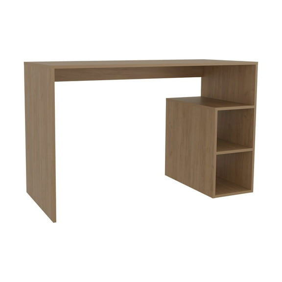 Depot E-Shop Benson Desk, 3 Shelves, Light Pine