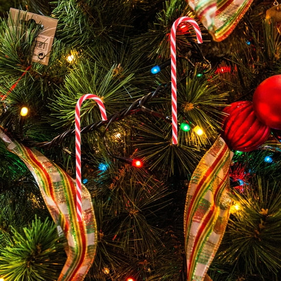 WHAMVOX 18 Pcs Candy Cane Christmas Decor Red Outdoor Decorations Child