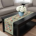thumbnail image 4 of Sage Green Floral Table Runner 72 Inches Long, Spring Flowers Leaves Farmhouse Kitchen Coffee Dining Table Decoration for Home Party Birthday Wedding Home Decor 16x72 Inches, 4 of 8