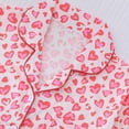 thumbnail image 3 of Emy Dola Womens Valentine's Day Pajamas Set Button Down 2 Piece Sleepwear Summer Short Sleeve Tops and Shorts Pjs Set S-2XL, 3 of 8