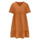 thumbnail image 4 of mfyjkho Vestidos de verano para mujer, Vestido mini informal de verano con escote en V y manga corta para mujer Vestidos de fiesta para mujer xxxxl, 4 of 9