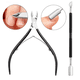thumbnail image 1 of Recortador de cutículas con empujador de cutículas Removedor de cutículas Pinza para cutículas Pinza para cutículas profesional de acero inoxidable Herramienta de manicura duradera para uñas y uñas de, 1 of 5