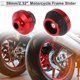 thumbnail image 2 of Protector de guardabarros de rueda de aleación de aluminio de 15mm, plástico, slider de marco de motocicleta, protección contra choques, 59mm, 45mm, rojo, 2 Pcs, 2 of 7