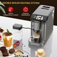 thumbnail image 4 of Garvee Fully Automatic Espresso Machine, 20 Bar Coffee Machine with Automatic Milk Frother & Built-In Grinder for Home Barista, Gray, 4 of 8
