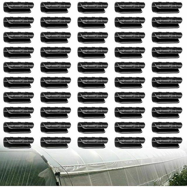 Dontodent Clip de película para tubo de tubería de invernadero -50 piezas - Clips Edificios Planta de jardín Película de plástico Manguera de red Conector fijo Accesorios Herramientas Invernadero fo