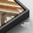 thumbnail image 4 of PixonSign Framed Wall Art Western Decor Tribal Wood Panel Pattern Landscape Abstract Wood Panels Woodblock Modern Art Farmhouse Multicolor Nordic Canvas Prints for Home Decor, 4 of 5