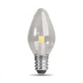 thumbnail image 2 of Feit Electric BP7C7/827/LED/4 0.6W 7W Equivalent 30 Lumen Candelabra Base Four LED C7 Night Light Bulb, 2.1"H x 0.9"D, 2700K (Soft White), 4 Piece, 2 of 7