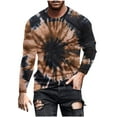 thumbnail image 2 of Handshe Men's Fashion Short Sleeve Round Neck Shirt, Tie-Dye Print Casual Breathable Top, Streetwear Daily Outfit Essential for Men,Plus Size, 2 of 5