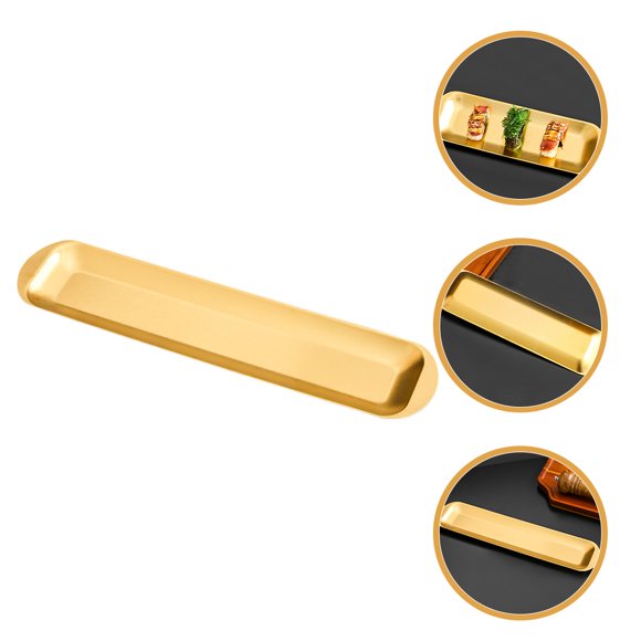 CRILSTYLEO De Servicio Dorado De Acero Inoxidable Estilo Para Sushi Y Postres
