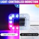 thumbnail image 5 of 2 uds luz estroboscópica anti-cola luz de advertencia luz trasera intermitente lámpara de camión siete colores impermeable para interruptor magnético energía solar, 5 of 5