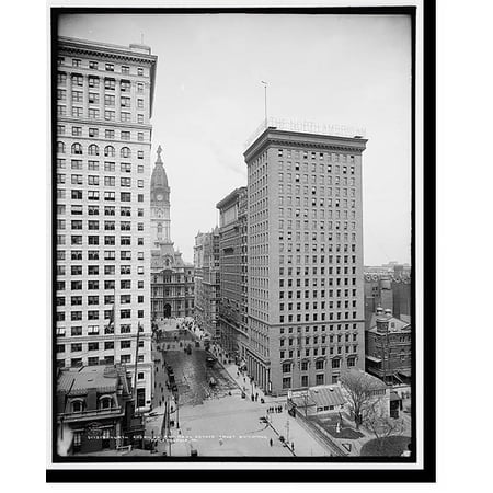 Historic Print, North American and Real Estate Trust buildings, Philadelphia, Pa., 16" x 20"