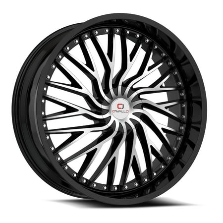 Cavallo CLV-43 26x9.5 Blank 5x/6x +18 Cb 78.1 Gloss Black & Machined