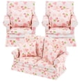 thumbnail image 2 of Mini Sofa Couch Chair, Realistic Design for Doll House Living Room Decoration, 2 of 5