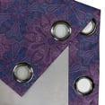 thumbnail image 5 of Ambesonne Ethnic Grommet Curtain, Paisley Flower, 50" x 63", Dark Blue Purple, 5 of 6