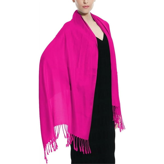 Hot Pink Pashmina Scarf Shawl, Bridesmaid Shawl, Bridal Wrap, Wedding Shawl