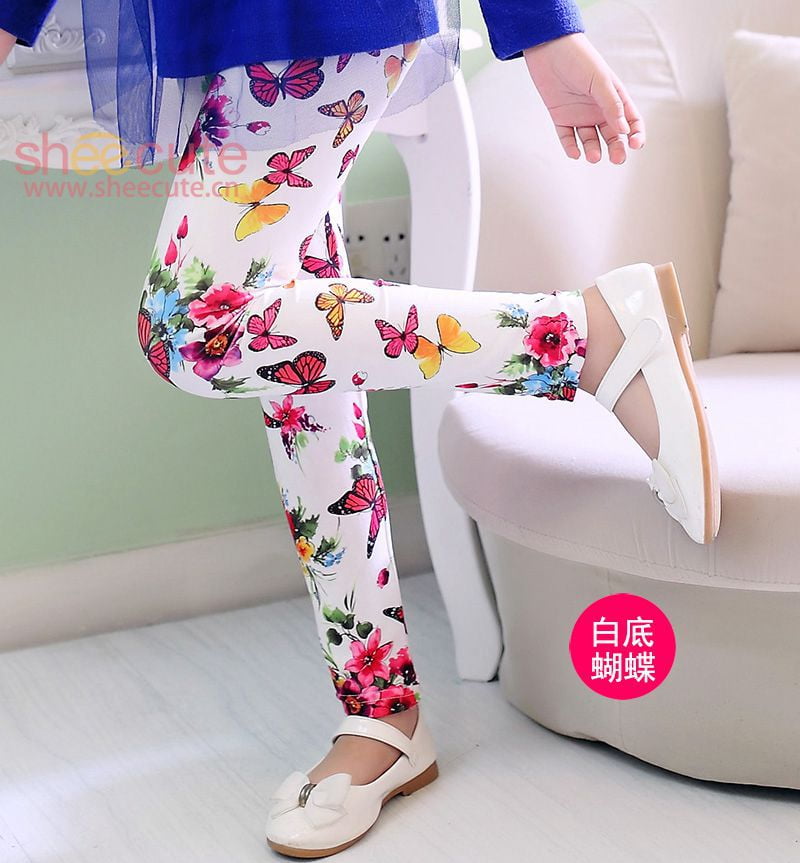 girls printed milk silk leggings 