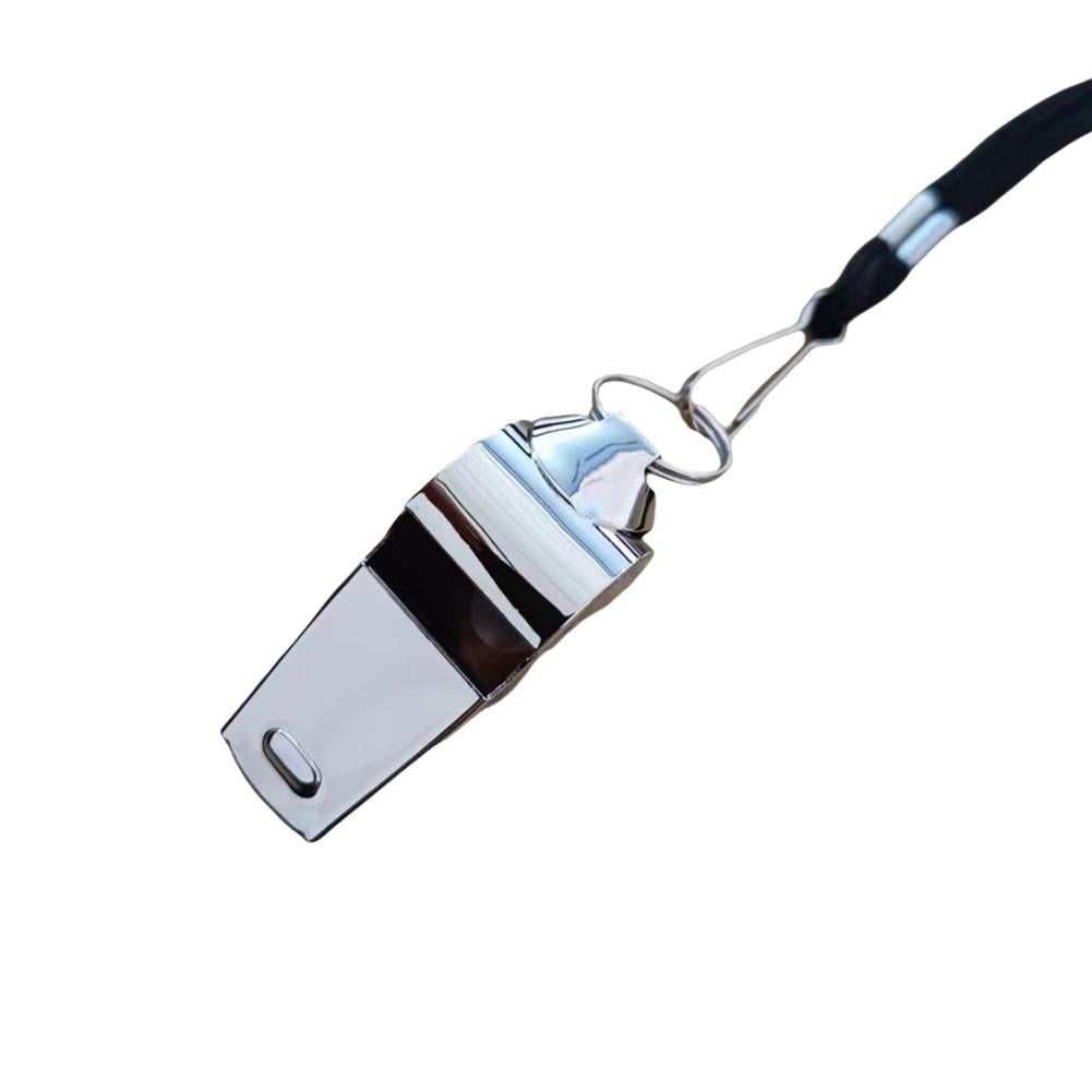 Stainless Steel Whistle for Outdoor Camping Hiking Survival, Loud Clear Sound, Lightweight Compact Emergency Whistle for Sports Referee Police Coach