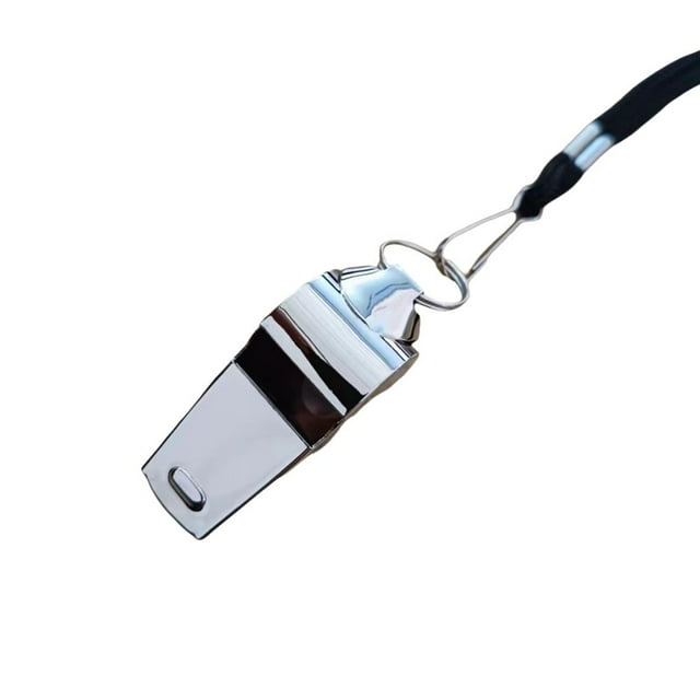 Whistle For EmergencyStainless Steel Survival Referees Whistle With Lanyard For Football Camping Emergency Whistle