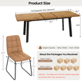 thumbnail image 3 of 47.4"-63.2" Extendable Dining Table Set for 4-8 People,7 Piece Large Kitchen Table Set with 6 Chairs for Farmhouse, Dining Room,Living Room, 3 of 9