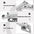 thumbnail image 4 of Minkissy 2Pcs Concealed Hinge Silver Heavy Duty Door Hinges for Contractors with Irregular Shape, 4 of 8
