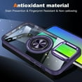 thumbnail image 6 of For Samsung Galaxy S25+ S25 Plus /S24+ Case, Clear Transparent Back Hybrid with Rotating Ring Stand, MagSafe Compatible Shockproof Slim TPU PC Phone Cover (Purple), 6 of 10