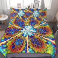 thumbnail image 1 of HAHDAXIA Pattern Bedding Solid Comforter Set for All Seasons 3 Pieces(1 Comforter+2 Pillowcases) Soft Microfiber Bedding Set Queen(90"x90"), 1 of 7