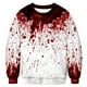 thumbnail image 4 of Sudadera informal con cuello redondo y mangas largas con estampado de Halloween para mujer, sudadera sin capucha con estampado de sangre personalizado Pompotops  FGAJ18955, 4 of 5