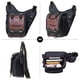 thumbnail image 5 of Bolso bandolera de hombro de lona vintage para hombre Bolso bandolera de patchwork de cuero en el pecho (03Negro) Kaukko FH03-Black, 5 of 5