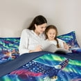 thumbnail image 5 of Castle Fairy Flying Eagle Bedding Comforter Set 2pcs for Kids Teens,Abstract US Flag Truck Twin Comforter Sets Microfiber,Gradient Jungle Aurora Scenery Breathable Bedding Set,Breathable Home Decor, 5 of 8