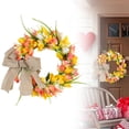 thumbnail image 2 of Spring Wreath For Front Door,Blooming Floral Wreath With Tulip,Daisy And Green Leaves Outdoor,Farmhouse Spring Summer Wreaths For Front Door Outside,Spring Decoration,13 Inch Door Wreaths,1 Pack, 2 of 9