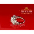 thumbnail image 3 of King of Bling's 925 Sterling White Silver Flower 7 stone Shaped 2.50ct CZ Womens Ring Size 7, 3 of 10