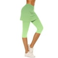thumbnail image 2 of Gamivast or Clearance Capri Leggings for Women High Waisted Two-Piece Underpants Skirt Workout Athletic Tennis Leggings Active Yoga Pants Green M Returns and Refunds My Orders, 2 of 6