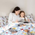 thumbnail image 4 of Manfei Checkered Dachshund King Size Comforter Sets, Fruit Puppy Comforters King Size, Blue, Stars Reversible, 3-Piece, 1 Comforter and 2 Pillowcases, 4 of 7