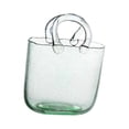 thumbnail image 3 of Jarrón de vidrio moderno, jarrón, maceta, terrario, forma de bolso, arreglo floral para verde, 3 of 9
