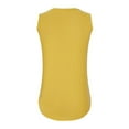 thumbnail image 4 of Mrat Padded Tank Tops Womens Tank Tops V-Neck Basic Casual Flowy Summer Sleeveless T-Shirt Extra Long Tank Tops for Women S-142 Yellow S, 4 of 8