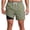 Olive Green, variant on Mens Swim Trunks with Compression Lining - Quick Dry Microfiber Swim Shorts Bathing Suit - Mens Board Shorts Swimwear-5114-Rd-Blk-2XL