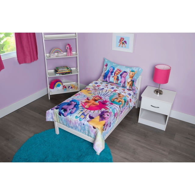 Juego de ropa de cama My Little Pony de 4 piezas para cama infantil