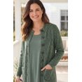 thumbnail image 2 of Woman Within Plus Size Marled Jacket Duster Sweater, 2 of 6