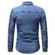 thumbnail image 5 of Camisa Vaquera de Manga Larga Para Hombre Con Lavado de Solapa Y Botones A Juego Para Montañismo Al Aire Libre Odeerbi ODB-6, 5 of 9