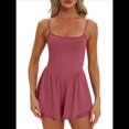 thumbnail image 1 of Mono de Verano Sin Mangas para Mujer, con Tirantes Finos y Doble Forro, Pantalones Cortos, Conjunto de una Pieza. Melocotón XXL, 1 of 8