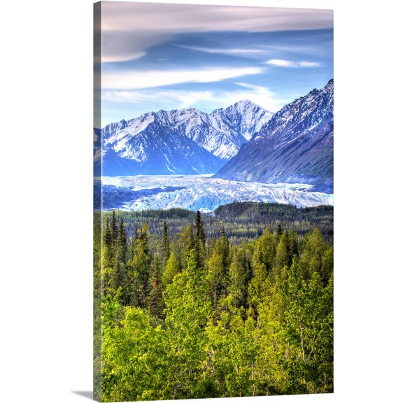Great BIG Canvas | "Scenic view of Matanuska Glacier as seen from the Glenn Highway in Southcentral" Canvas Wall Art - 20x30