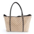thumbnail image 3 of Pre-Owned Gucci GG Crystal 265696 Leather Tote Bag Shoulder Handbag Brown Women's, 3 of 9