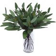 thumbnail image 1 of Eucalipto artificial Tallo de hoja ovalada larga Hojas de vegetación artificial de eucalipto para la decoración de verdes de vacaciones de vegetación de boda (paquete de 8) Zhivalor WRJM-455, 1 of 6