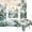 Teal Green, variant on Chinoiserie Mahjong Table Cloth - 55" x 55" Mahjong Tablecloth Tablecloth Table Cloth Covers, Stain Resistance Polyester Table Covers for Kitchen Din
