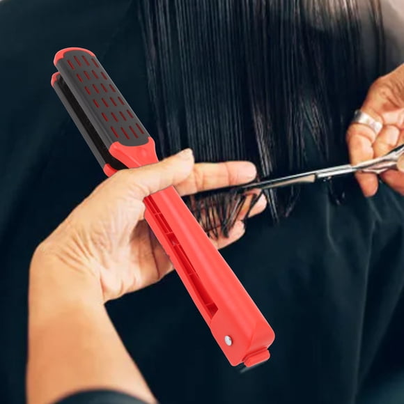 Cepillo Alisador De Pelo Con Abrazadera, Herramienta De Peinado Plano, Cepillo Alisador De Doble Cara Con Ventilación Antiestática Para Secado Rápido