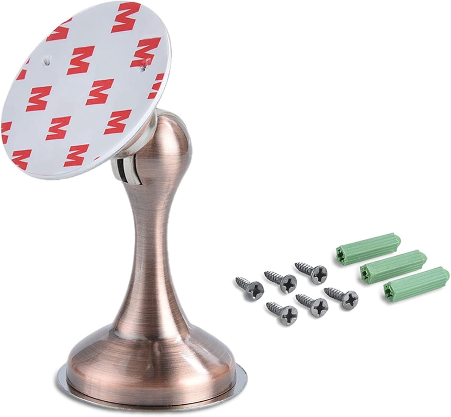 Stainless Steel Magnetic Sliver Door Stop Stopper Holder Catch Floor Fitting with Screws for Bedroom Family Home Etc 1Pcs