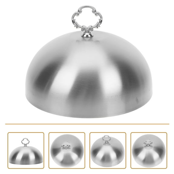 ADDHAT 1Pack Silver Warm Plate Lid for Ensuring Food Stays Fresh and Hot During Meals and Events