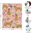 thumbnail image 4 of Golden Retriever with Flowers Blanket,Comfortable Soft Flannel Throw Blanket,All Season,Warm Lightweight Blankets for Sofa Bed Couch Living Room Chair,30"x40"(80x100cm), 4 of 4